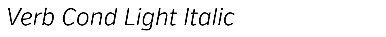 Verb Cond Light Italic